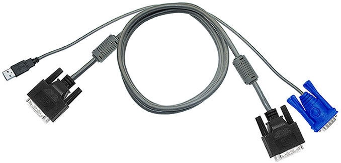 RCX-6 – 6′ DVI-D USB Rack Console Cable
